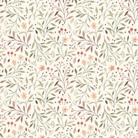 Dear Stella - Little Fawn and Friends Collection - Flora in Cream - Quilting Cotton Fabric