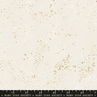 Speckled in White / Gold Metallic