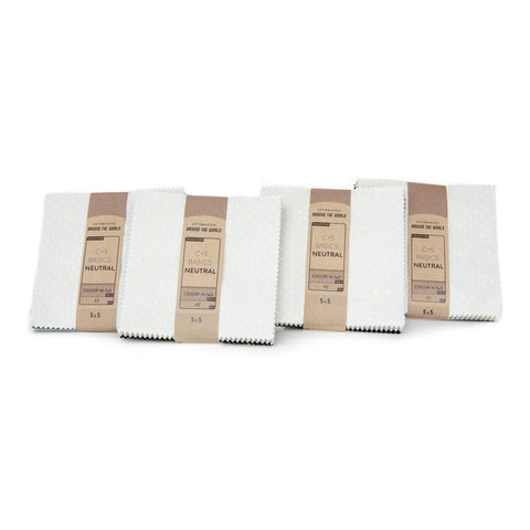 Basics Collection - 42 piece 5" x 5" Square Charm Pack in Neutral