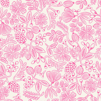 Rifle Paper Co. - Primavera Collection - Moxie Floral in Neon Pink Pigment - Quilting Cotton Fabric