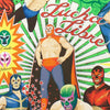 multi color cotton fabric with mexican wrestlers lucha libre costume mask
